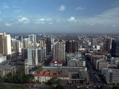 11B Teleposta Towers, City Hall, Ecobank Towers, Black Icea Building, North Twin Towers Of Nation House, Black Lonrho House From Kenyatta Centre Observation Deck In Nairobi Kenya In October 2000